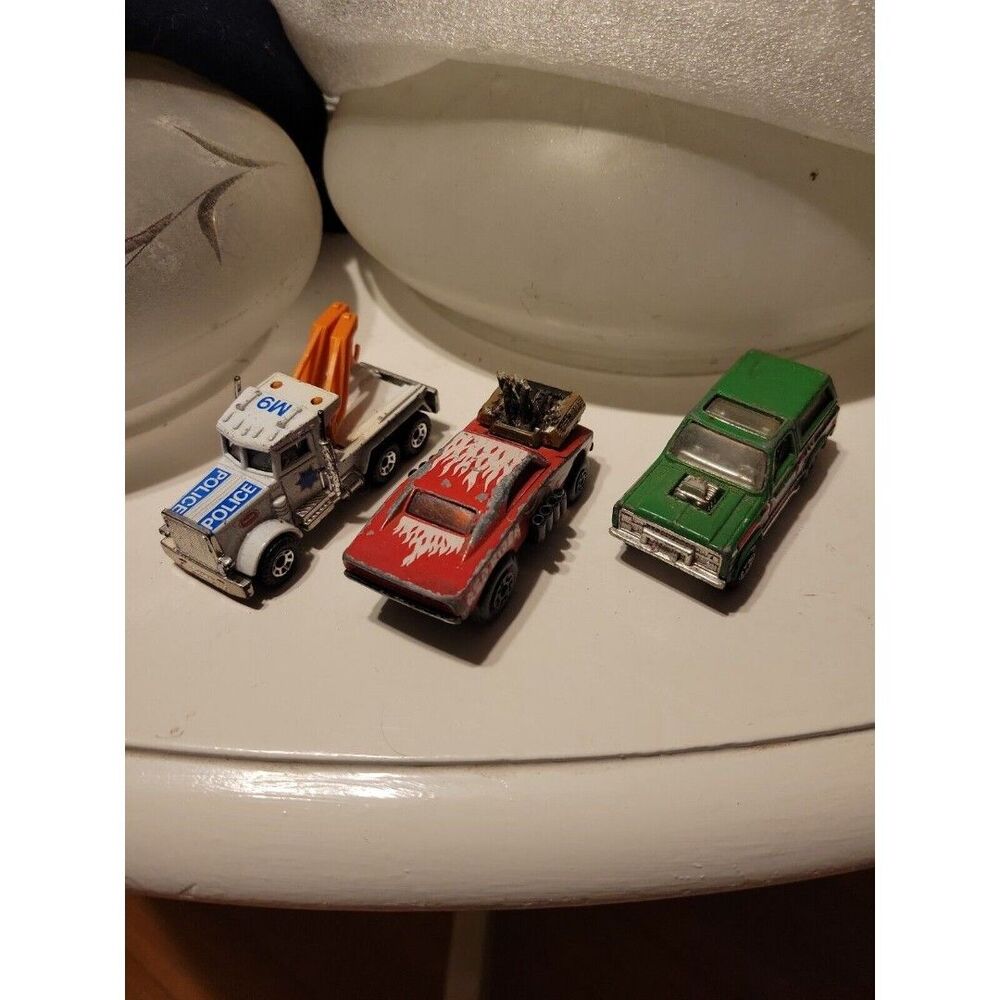 1970s 1980s Diecast Cars-Kenner Matchbox Kenner- Chevy Blazer, Red Rider, Police